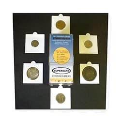 Justchee 50 2x2 Self-Adhesive Cardboard Coin Holders MIX SIZES
