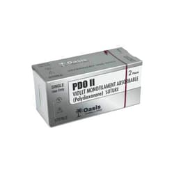 Generic Oasis PDO (Polydioxanone) Surgical Suture, 2-0, (FS-1) 3/8 24mm Reverse Cutting Needle, 75cm, 12/Box, Veterinary Use