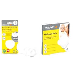 Medela Contact Nipple Shield for Breastfeeding, 24mm Medium Nippleshield, for Latch Difficulties & Hydrogel Pads | Pain Relief for Sore or Cracked Nipples | Breastfeeding Essentials