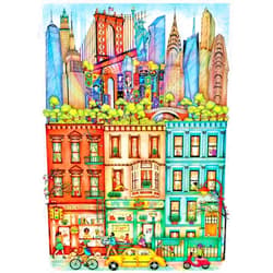 PLAYVIEW 1000 Piece Puzzle for Adults Madalina Tantareanu Cities: New York 27x20 Jigsaw by KI Puzzles PLAYVIEW Brands