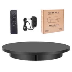 ANUU Motorized Rotating Display Stand, 360 Degree Rotating Turntable Display Stand, Adjustable Speed, Electric Spinner for Photography Products,Black
