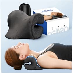 Osteo Neck Stretcher with Magnetic Therapy Cover, 2 Modes[Gentle/Strong] Pain Relief Cervical Traction Device, No Smell Neck and Shoulder Relaxer, Chiropractic Pillow for TMJ Headache Spine Alignment
