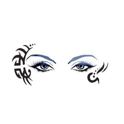 Neva Nude Hangovers Happen Bold Swirls Temporary Tattoo | Face Tattoo Decoration for Festivals, Raves, and More