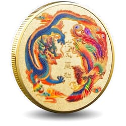 Gimilang Prosperity Brought by The Chinese Dragon and Phoenix Lucky Coin - Lottery Ticket Scratcher Tool - Good Luck Chinese Challenge Coin