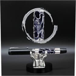 ARTEX Luxury Craft Fountain Pen,Germany Schmidt Nib,Relievo Zodiac,Eastern Style. Gift for Men and Women,Professional,Executive,Metal,Gift Box. Free Engraving. (Ancient Silver (Monkey)),14,2x1.6cm