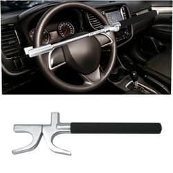 QUOKJHGP Steering Wheel Lock: Ultimate Car Security Anti-Theft Device Adjustable Car Wheel Locks for Cars with Window Breaker | Universal for Auto Truck SUV Van