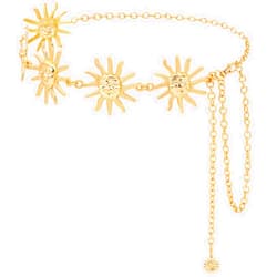DTWAWA Chain Belts for Women Moon Star Sun Waist Chain Metal Punk Vintage Adjustable Link Body Chain Jewelry for Jeans Dress