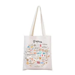 MNIGIU Paris City Tote Bag Paris Travel Gift Paris Gift Welcome to Paris Moving to Paris Gift