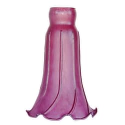 PARATU Tiffany Style Lily Glass Lampshade, 6 Inch, Fluted Tulip Flower Design, 1.06