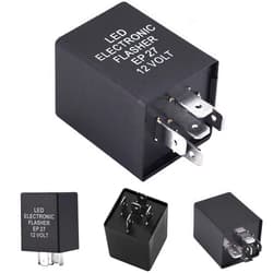 GLOFE (1) 5-Pin 12V EP27 FL27 Electronic LED Flasher Relay for Car Vehicle LED Turn Signal Bulbs Hyper Flash Fix