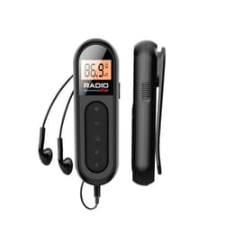 UMUTOO FM Radio, Rechargeable Portable Pocket Transistor Radio with Best Reception,LCD Digital Tuning with Backlight, Stereo Sound, Belt Clip for Jogging,Walking (Black)…