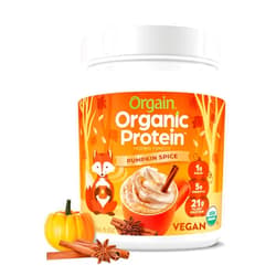 Orgain Organic Vegan Protein Powder, Pumpkin Spice - 21g of Plant Based Protein, Non Dairy, Gluten Free, 1g of Sugar, Soy Free, Kosher, Non-GMO, 1.02 Lb (Packaging May Vary)