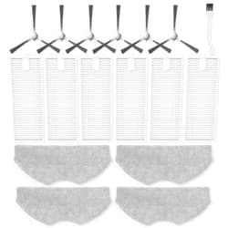 Lacvik Replacement Parts for ROPVACNIC S1 A1 Vaccum Cleaner, for Tipdiy G90, for VIPSUN Z1, for betboyles V75S Robot Vacuum, Accessory kits with 6* Filters 6* Brushes 4* Mop Pads