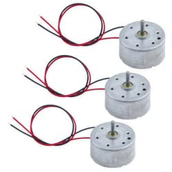 Antrader DC Motor Mini 5V 6000RPM Electric Motor with Wire for DIY Toys Pack of 3