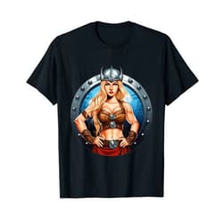 Awesome Viking Shirts Viking Warrior US American Flag Norse Mythology T-Shirt