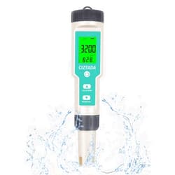 CIZTADA Digital Salinity Tester for Salt Water - Aquarium Salinity Meter with ATC, IP67 Waterproof, 0-200 PPT Large Range Multi-Parameter Tester for Seawater, Fish Tank, Hydroponics