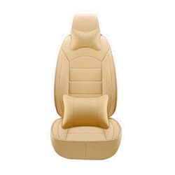 Gullivery Car Seat Cover for 7Series NewEnergy 740le xdrive 5-Seats Protection Soft Waterproof Full Set PU Leather Car Front+Rear Seat Pads Beige Luxury 9PCS