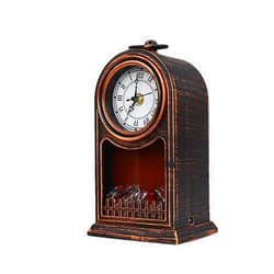 Qeeqq Decorative Realistic Fireplace Lantern, Battery and USB Operated USB Vintage Style Decorative Lantern,Flame Effect LED Lantern, Indoor and Outdoor Hanging Lantern,Decorative Candle Lanterns