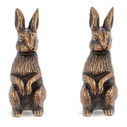 Hobby Lobby Metal Bunny Rabbit Knob – Premium Decorative Knobs for Cabinets and Drawers – Novelty Furniture Knobs and Pulls for DIY Hardware Crafts – Vanity, Dresser Hardware for Home Decor - Set of 2
