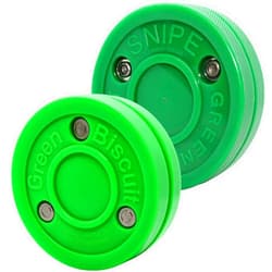Green Biscuit 2 Pack| 1 Passer and 1 Shooter | Off-Ice Shooting, Stickhandling and Passing Pucks | The are Great for Street Hockey
