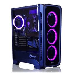 Zalman Z7 NEO ATX Mid-Tower Gaming PC Case, Tempered Glass Side Panel, 4X Pre-Installed 120mm RGB LED Ring Fans, High-End PC Cabinet