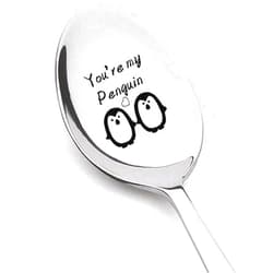 RFTWXHPN Anniversary Christmas Gift Spoon for Couple Gifts for Boyfriend Girlfriend You Are My Penguin Gifts Spoons for Husband Wife Penguin Birthday Gifts for Him Her Coffee Spoon