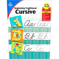 By Carson Dellosa Education (Compiler) Carson Dellosa Grades 1-3 Beginning Traditional Cursive Handwriting Workbook, Writing Book With Dry Erase Number and Letter Tracing Activities, Classroom or Homeschool Curriculum