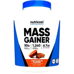 Nutricost Mass Gainer (Chocolate Peanut Butter Flavor, 6.7 LBS) 50 Grams of Protein Per Serving - Non-GMO