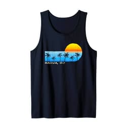 Nagua Sunset & Palms Beach Design Co. Vintage Nagua, DO Palm Trees & Sunset Beach Tank Top