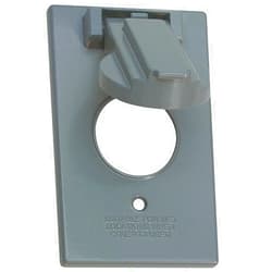 Sigma Electric Sigma Engineered Solutions, Gray 14224 1-Gang Vertical Round 15/20 Amp Receptacle Weatherproof Cover