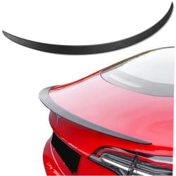 FLAMPETUS Fit Tesla Model 3 Spoiler Rear Spoiler Wing Lip Tail Trunk Spoiler Cover Compatible with 2017-2023 2024 Tesla Model 3 Accessories, Matte Black