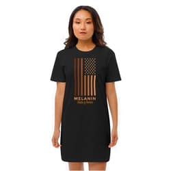 Dr. Larry D. Parker Jr. Inspires Melanin Shades of America Organic Cotton t-Shirt Dress