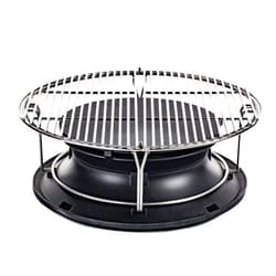 Kamado Joe SlōRoller Hyperbolic Smoke Chamber Accessory Insert with Stainless Steel Rack for Classic Joe 18-inch Charcoal Grill and Smokers in Black, Model KJ-HYPER