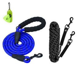 Taglory 15FT Long Dog Leash and 4 FT x 1/2 inch Rope Dog Leash, Recall Training Leash with 2 Swivel Hooks for Large Medium Small Dogs Walking, Camping, or Backyard