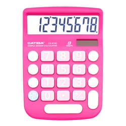 CATIGA CD-8185 Office and Home Style Calculator - 8-Digit LCD Display - Suitable for Desk and On The Move use. (Pink)