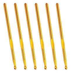 ZEYIYER 6 PCS 6mm Crochet Hooks, Aluminum Knitting Needles, US Size J/10 Bulk Crochet Needles, DIY Crochet Hooks Set for Knitting Scarf Hat Gloves