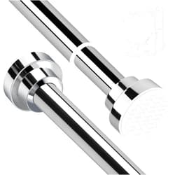 TYYCUDK Stainless Steel Extendable Shower Curtain Rod Tension Pole, including 2 Holders,Net Voile Curtains Rail,Adjustable Telescopic Rods Extendable for Kitchen Cupboard Bathroom Window(28.4 inch-51.1 inch)