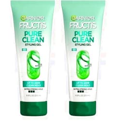 Garnier Fructis Style Pure Clean Styling Gel 6.8 Fl Oz, 1 Count, (Packaging May Vary) (Pack of 2)