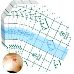 Nuanchu 100 Pieces Waterproof Bandage Adhesive Protective Transparent Dressing, Clear Bandages Waterproof Clear Dressing Tape for Tattoos(2.3 x 2.7 Inch)