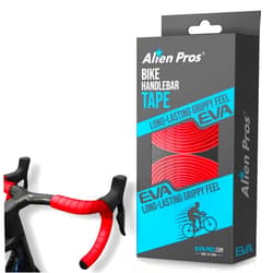ALIEN PROS Bike Handlebar Tape EVA (Set of 2) Red - Enhance Your Bike Grip with These Bicycle Handle bar Tape - Wrap Your Bike for an Awesome Comfortable Ride (Set of 2, Red)
