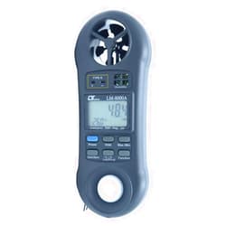 INSTRUKART 4 in 1 Digital Tester (Anemometer, Hygrometer, Thermometer, and Light Meter) for Clean Rooms, Air Velocity and Balancing, Pharmaceutical Industry, Data Centre | Model: LM-8000A
