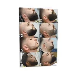 GERRIT Barber Shop Poster Men's Haircut Various Hairstyles Beauty Salon Poster Canvas Wall Art Poster For RCanvas Painting Wall Art Poster for Bedroom Living Room Decor 12x18inch(30x45cm) Frame-style