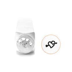 ImpressArt- Heart with Arrow Design Stamp, 6mm