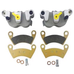M MATI Front Left Right Brake Caliper Set with Pads without Mounting Bracket for Polaris Ranger 4X4 500 EFI 570 4X4 700/800 900 902D 1000 HST RZR 4 800 900 1000 XP/XP 4/S4 RS1 GEM GENERAL 1000 Pro XD