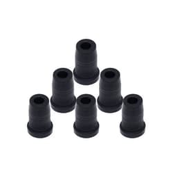 Metallor Guitar String Mounting Ferrules Through Body Mounts String Caps for Tele Strat Style Electric Guitar Bass Parts Replacement Set of 6Pcs (Black)