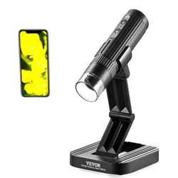 VEVOR Wireless Digital Microscope 50X-1000X 1080P HD WiFi Portable Handheld Mini Coin Microscope with Adjustable Stand USB Microscope Camera Magnifier Compatible with iPhone iPad Android Phone & PC