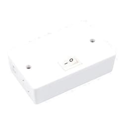 WAC Lighting, Hardwired Box with On/Off Switch for Line Voltage Puck Light in White