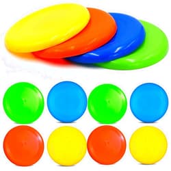 Anzmtosn 8 Inch Sport Flying Disc, Beach Sand Sport Ring Toys, Large Beach Flying Ring Toy Sets Kit for Pool Playground Toy Gift Set Bundle for Kids Boys Girls Outdoor Garden Backyard Pack- 8 Pack