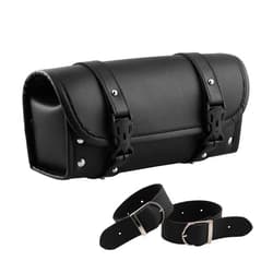CYSKY Motorcycle Tool Bag, Universal PU Leather Motorcycle Fork Bag, Saddle Roll Bags, Handlebar Bag, Sissy Bar Storage Tool Pouch for Yamaha Honda Sportster Softail Dyna Kawasaki Suzuki Ducati KTM