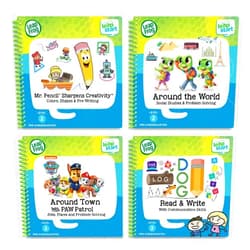 LeapFrog LeapStart Pre-K 4-Pack, for 3-6 yrs includes Mr. Pencil Sharpens Creativity, Read and Write, Around the World, Around Town With PAW Patrol